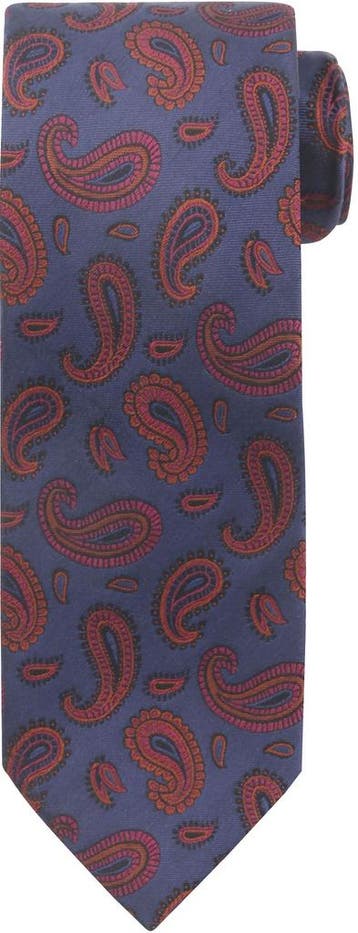Suitable Stropdas Zijde Paisley Navy maat  Heren, Kleding | Heren, Stropdassen, Verzenden, Nieuw, Blauw, Suitable