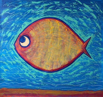 Denis Kuvayev (1971) - Goldfish on the golden bottom - XL