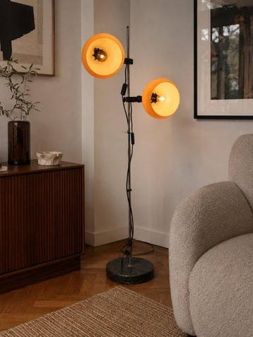 Lampadaire - acrylique - Une lampe sur pied vintage des