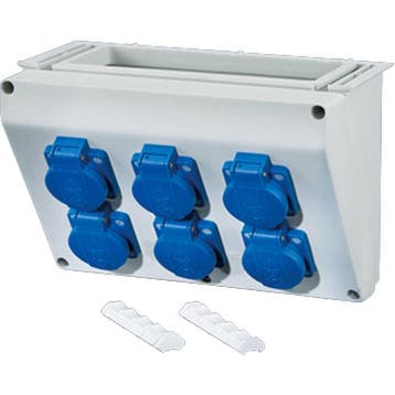 Hensel Enyst Boîte de connexion 6x16A 230V 270mm de largeur, Verzenden