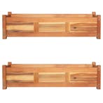 vidaXL Plantenbakken verhoogd 2 st 100x30x25 cm acaciahout, Verzenden