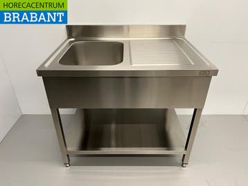 Evier en acier inoxydable 100 x 70 cm Horeca, Verzenden