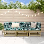 Loungeset Grenen -35% Retour deal! Weg = weg, Verzenden, 3 zitplaatsen, Zo goed als nieuw, Loungeset