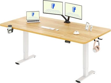 Zit sta bureau - Elektrisch - Verstelbaar - 160x60 cm - Wit/, Verzenden, Nieuw