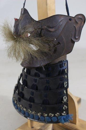 Mengu/Menpo - Japan - E3-15 Tetsusabiji Menpo, Samurai Yoroi