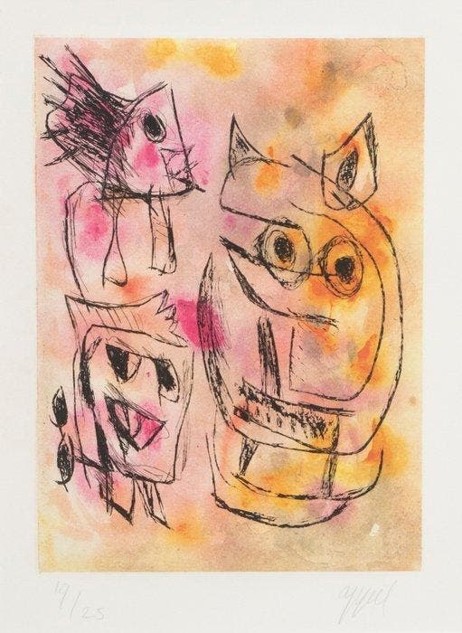 Karel Appel (1921-2006) - Nostalgie du désir perdu, Antiek en Kunst, Antiek | Overige Antiek