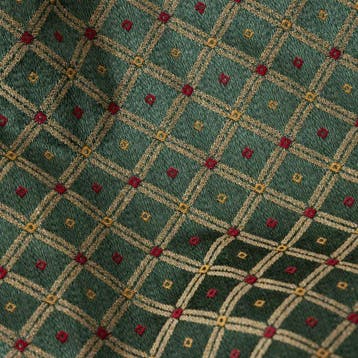 BA090 - Gobelinstof - British Racing Green – Groen en gouden