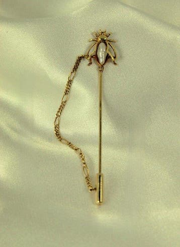 Broche - 18 carats Or rose Perle - Broche en or rose