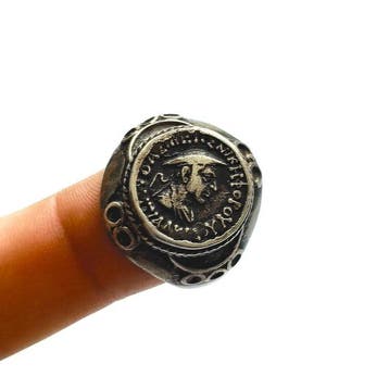 Zijderoute, Centraal-Azië Zilver Zilveren Ring met