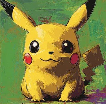 I_KONIQ - POP-KACHU IN WARHOL STYLE (SET OF 4 CANVAS 50 x 50, Nieuw