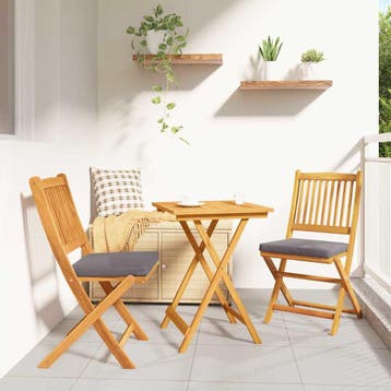 vidaXL Tuin Bistro Set 3 st Bruin Massief Acacia Hout, Verzenden