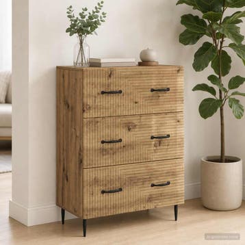 vidaXL Ladekast 66 x 34,5 x 89,5 cm Bewerkt hout Artisanaal, Verzenden