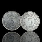 Duitsland. 2 x 5 Deutsche Mark 1958-1963 (Zonder