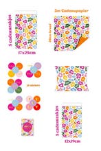 Inpakset Leopard color - voorjaar - vrolijk (VOORDEELSET), Divers, Papier cadeau, Ophalen of Verzenden