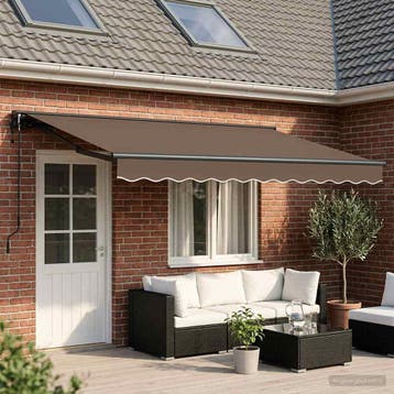 vidaXL Elektrisch Uitschuifbare Zonneluifel Taupe 4 x 2 m, Verzenden