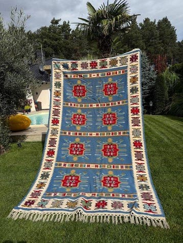 Tapis kilim fait à la main, Turquie - Kelim - 285 cm - 150, Maison & Meubles