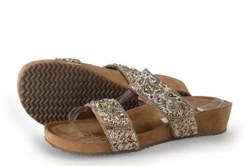 Lazamani Slippers in maat 42 Beige, Kleding | Dames, Schoenen, Slippers, Verzenden, Beige, Lazamani
