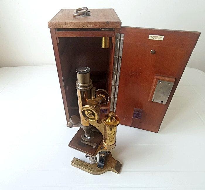 Monocular compound microscope - n° 19225 - 1850-1900 -, Antiquités & Art, Antiquités | Autres Antiquités