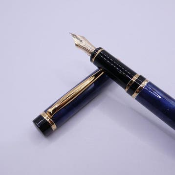 Pilot - Pilot Grance Fountain Pen Blue Marble Gold Trim