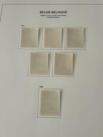 Belgique 1929/1932 - Timbres express : série complète +