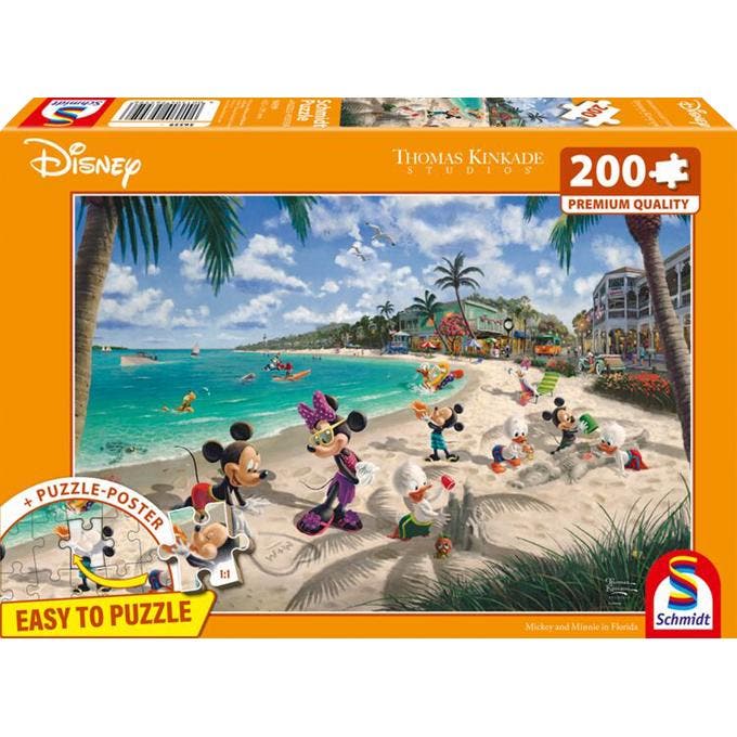 Disney Dreams Puzzel Mickey Mouse in Florida (200 stukken), Verzamelen, Disney, Nieuw, Ophalen of Verzenden
