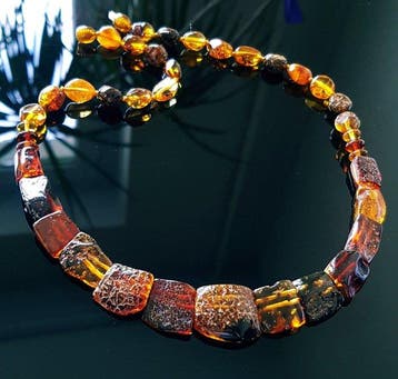 Amber Unieke vintage halsketting van natuurlijk Baltisch