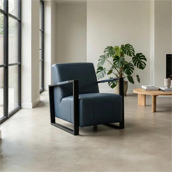 Leren fauteuil Touch, Huis en Inrichting, Fauteuils, 50 tot 75 cm, 75 tot 100 cm, Nieuw, Leer, Ophalen of Verzenden