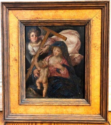Manieristische nordeuropäische Schule (XVII) - Maria mit, Antiek en Kunst