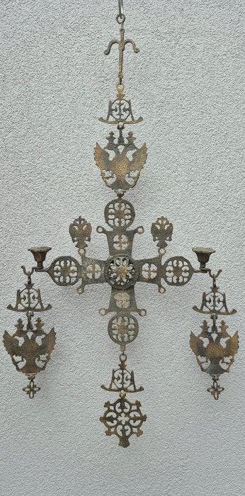 Kruis - Brons - 20th century - Griekse Byzantijnse kruis -, Antiek en Kunst