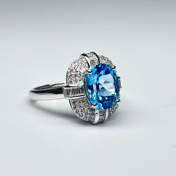 Zonder minimumprijs - Ring 925 zilver met natuurlijke, Handtassen en Accessoires, Ringen