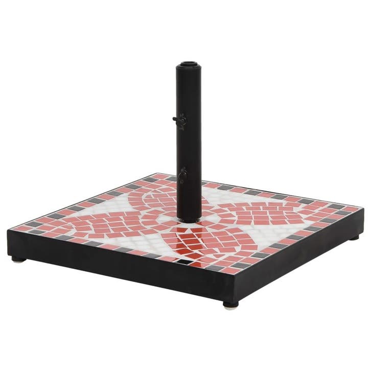 vidaXL Parasolvoet vierkant 12 kg terracottakleurig wit, Tuin en Terras, Parasols, Nieuw, Verzenden