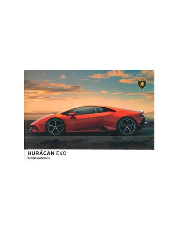 2019 LAMBORGHINI HURACÁN EVO INSTRUCTIEBOEKJE DUITS