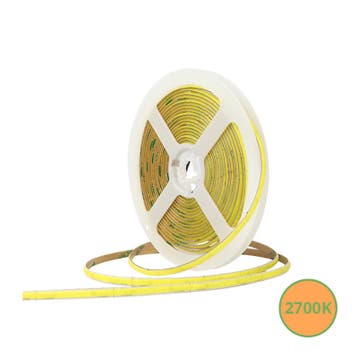 COB LEDSTRIP | 3MM | 24V | IP20 | 5M | 8W/M | 2700K, Verzenden, Nieuw