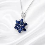 Sans prix de réserve - Collier Plaqué or Saphir - Topaze -