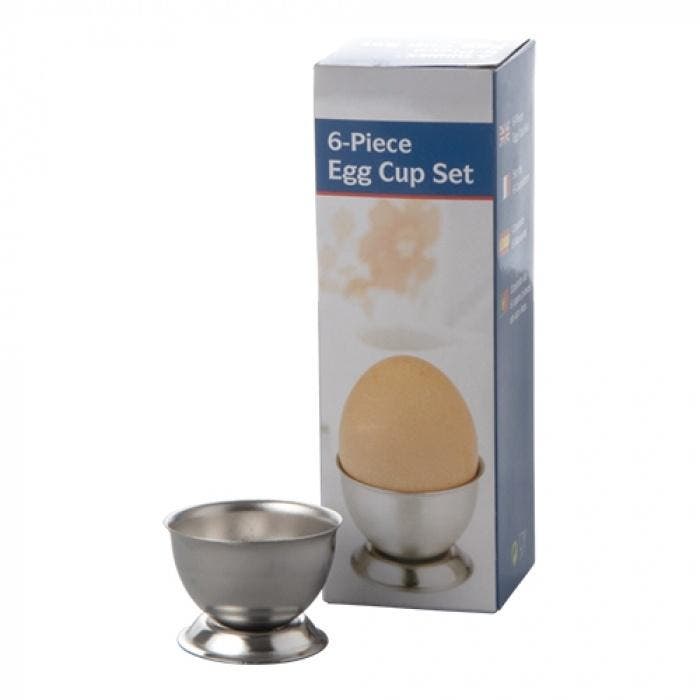 Eierdopjes | RVS | 6 Stuks | Ø45x35(h)mm EMGA, Zakelijke goederen, Horeca | Keukenapparatuur, Nieuw in verpakking, Verzenden