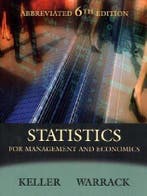 Statistics For Management And Economics With Infotrac, Boeken, Verzenden, Gelezen, Gerald Keller