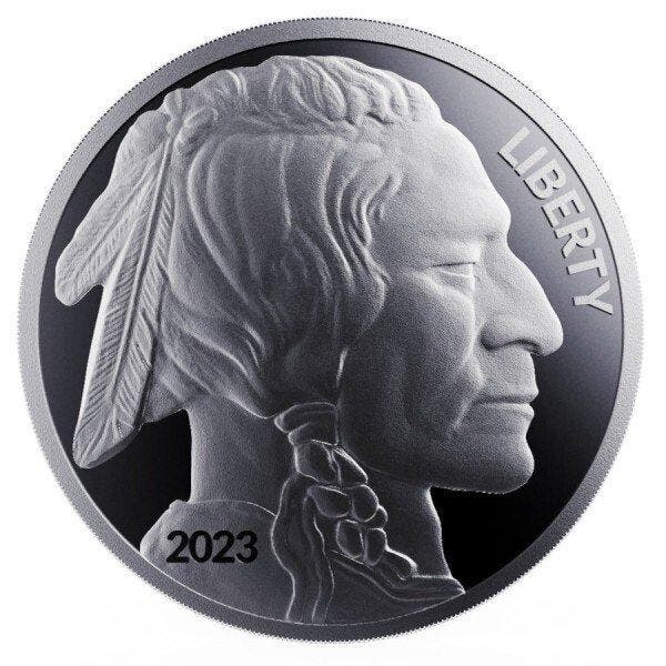 Verenigde Staten. 5 x 2023 1 oz American Silver Buffalo, Timbres & Monnaies, Métaux nobles & Lingots