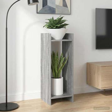 vidaXL Plantenstand 2 st Grijs Sonoma 30 x 30 x 80 cm, Verzenden