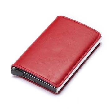 RFID Creditcard Houder Portemonnee - Vintage Leren Aluminium, Verzenden, Nieuw