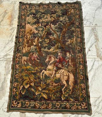 Tapijt - 196 cm - 119 cm - Wandtapijt Jachtscène