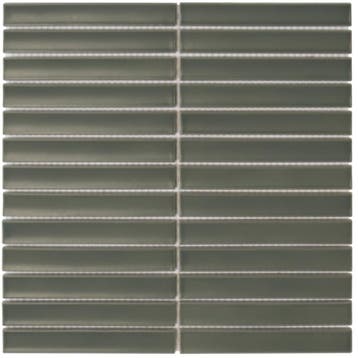 Wand Mozaïek Tegels Kitkat Factory Keramiek Olijfgroen -..., Nieuw, Ophalen of Verzenden, 20 tot 40 cm, 10 m² of meer