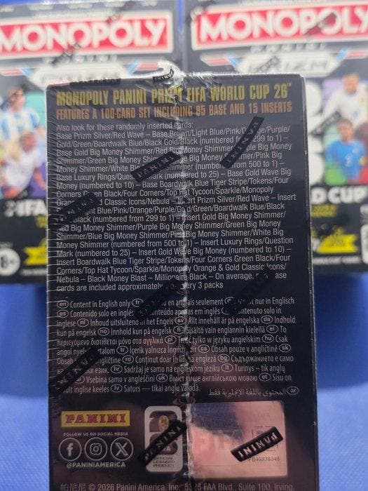 2026 Panini Prizm Monopoly Blaster - 3 Sealed box -, Verzamelen, Stickers
