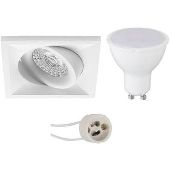 Pragmi Qiundo Pro 6W LED Spot Set - Kantelbare Vierkante Inb, Huis en Inrichting, Lampen | Spots, Verzenden, Nieuw