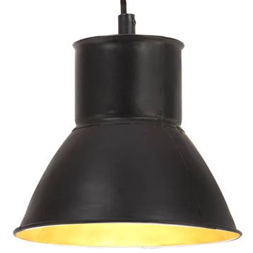 vidaXL Hanglamp rond 25 W E27 17 cm zwart, Verzenden, Nieuw