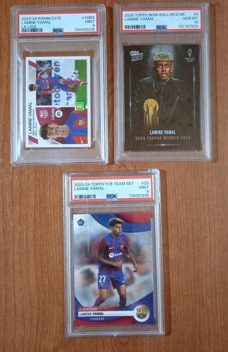 2023/24 Panini ROOKIES Lamine Yamal #19BIS; #6; #23 Carte, Collections, Autocollants
