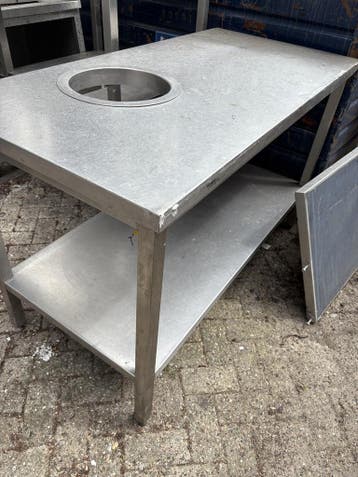 RVS Debrasseertafel 142x70x89 cm  (B x D x H) Wordt schoonge, Ophalen of Verzenden