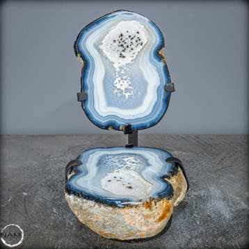 Natuurlijke geslepen geode - sieraden chalcedoon en agaat, Verzamelen