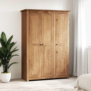 vidaXL Kledingkast 3 deuren Panama Range 118x50x171,5 cm, Verzenden