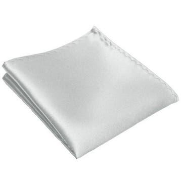 Fako Fashion - Pochette - Pochet - Satijn - 22x22cm - Zilver, Kleding | Heren, Verzenden, Nieuw