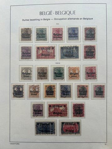 Belgique 1914/1921 - Collection complète de timbres
